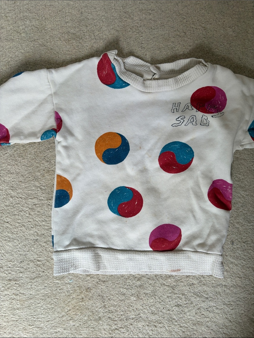 Bobo choses happy sad yin yang Kids Sweatshirt